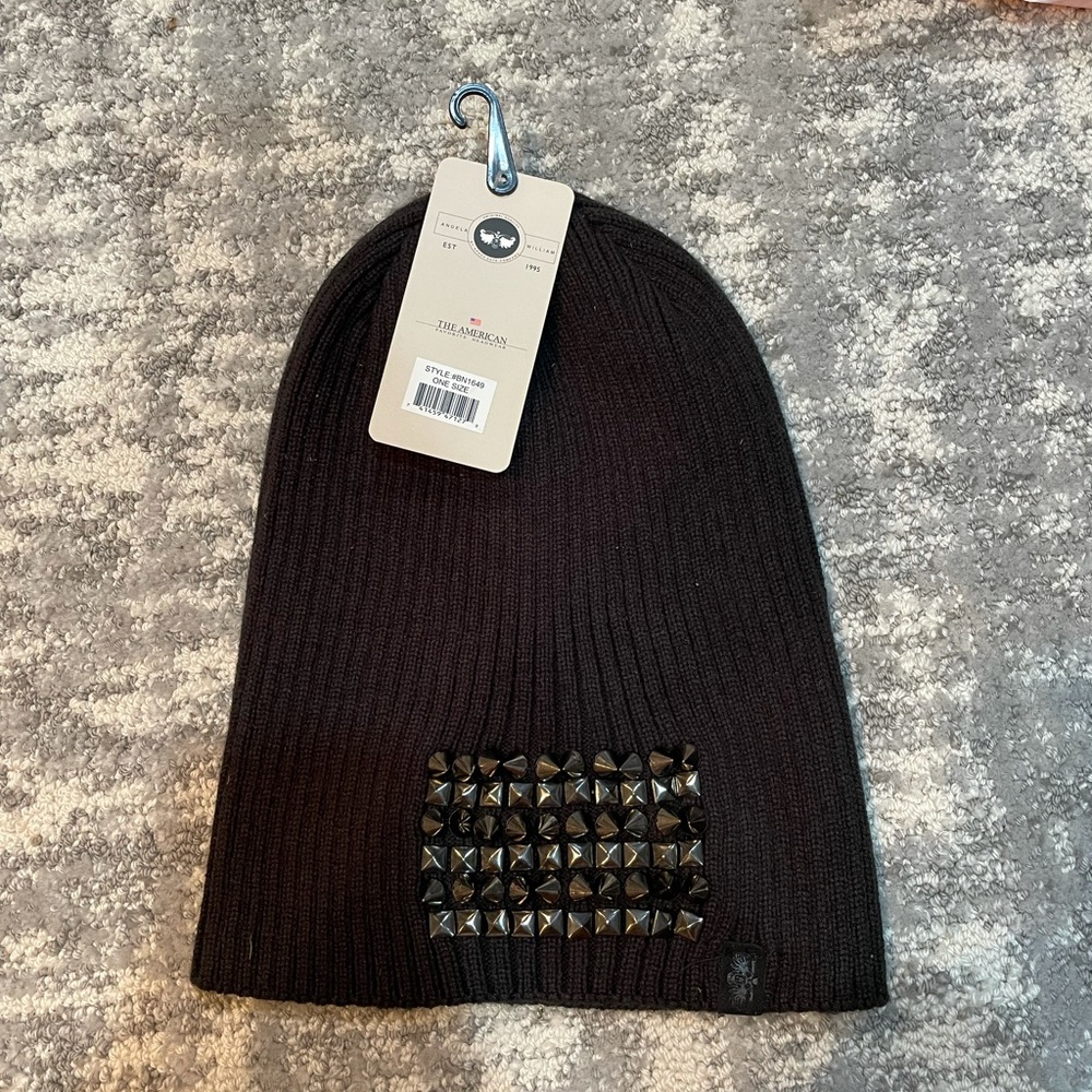 Angela William Beanie with Studs